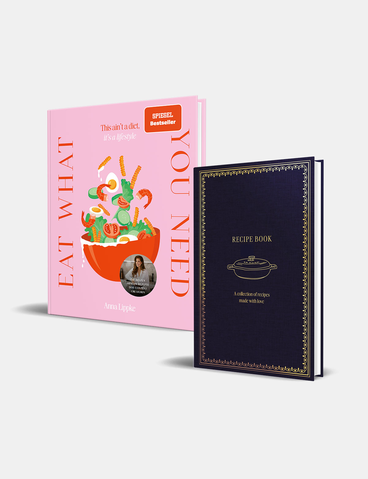 Koch- und Rezeptbuch-Bundle „Cooked with love“